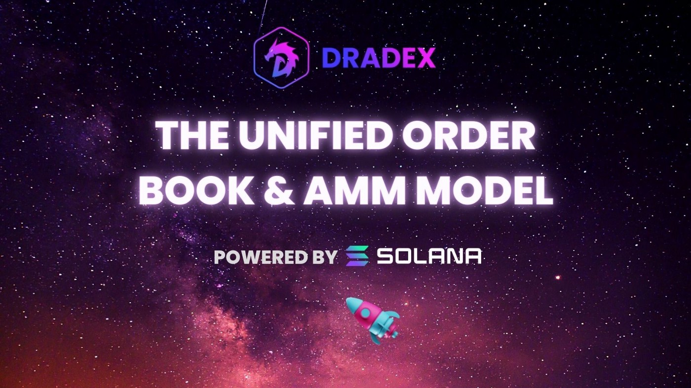 Introducing Dradex. The first unified AMM & Order book decentralized exchange, built on Solana.